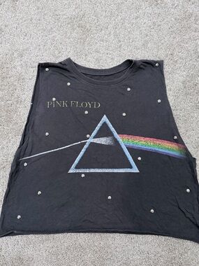 Pink Floyd Black Band Graphic Tee with Prism Accent